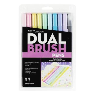 Imagem de Caneta Pincel Dual Brush Tombow 10 Cores Pastéis, Pastel