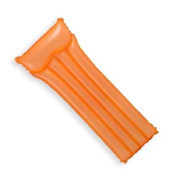 Imagem de Colchão Inflável Summer Laranja 1.83x69cm Para Praia - Intex, Azul