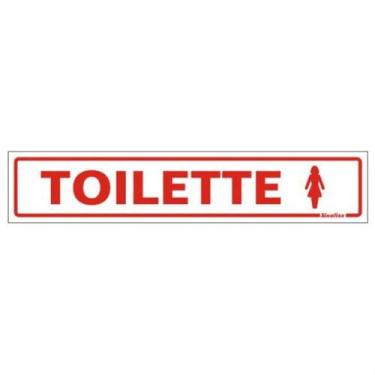 Imagem de Placa de Poliestireno Autoadesiva 5x25cm Toilette Feminino 200 Ah Sina