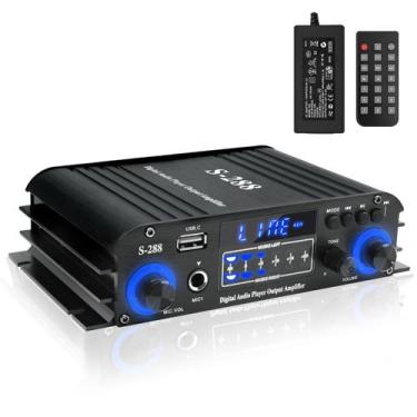 Imagem de Amplificador de áudio JIAATGA S-288 Bluetooth de 4 canais 1200 W