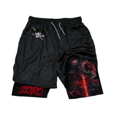 Imagem de Conjunto Masculino De Verão Para Fitness, Solto, Dupla Camada, Duas Pe