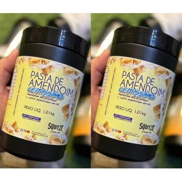 Imagem de Kit 2 pastas de amendoim Milk in Crean - Leitinho em pó 1,01kg- Squeez