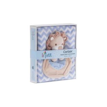 Imagem de Manta Bebe Com Naninha Leao Azul 75x100cm - Corttex Unico