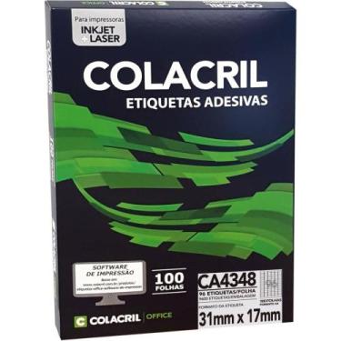 Imagem de Etiqueta A4 31,0X17,0MM 100 Folhas CX.C/9600 - Colacril