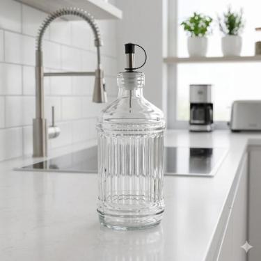 Imagem de Galheteiro Canelado (500 ml) Cristal - Lyor, Cristal