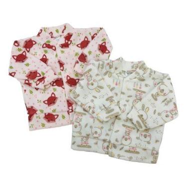 Imagem de Casaco Casaquinho 2 Peças Soft Botões Estampado Feminino - Sanny Baby,