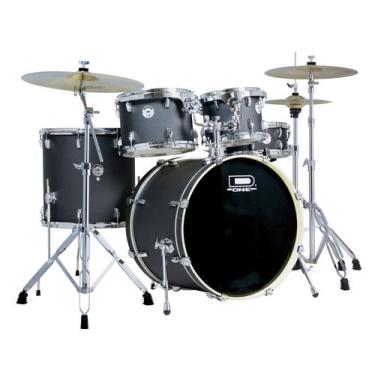 Imagem de Bateria D One Rocket DR22 BKS Black Satin Preto Fosco Bumbo 22