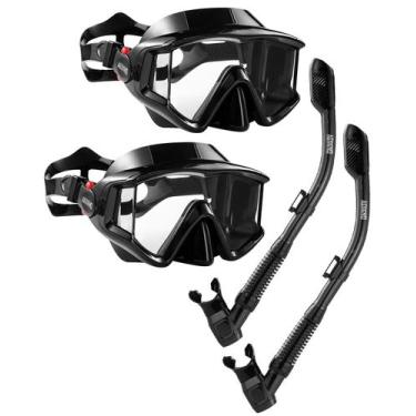 Imagem de Conjunto de equipamento de mergulho Aegend Dry Snorkel para adultos, p