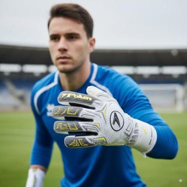 Imagem de Luva de Goleiro Super Profissional Poker Bolt+, Branco, 11