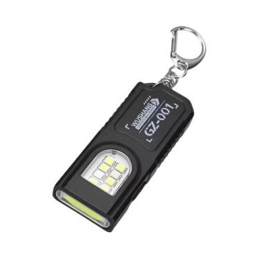Imagem de Lanterna Mini COB LED Recarregável, Potente, Com Clip Para Chaveiro, L
