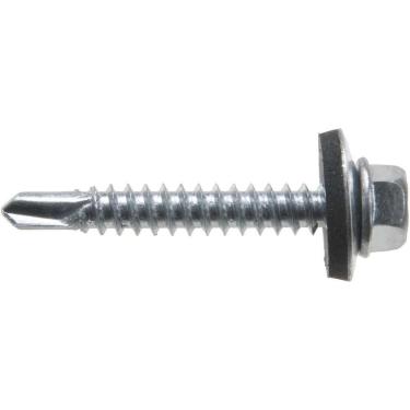 Imagem de Parafuso Autobrocante 2910551120 Fixação em Telhados com Vedação de Neoprene Zincado Vonder 5,5MM X 1,5