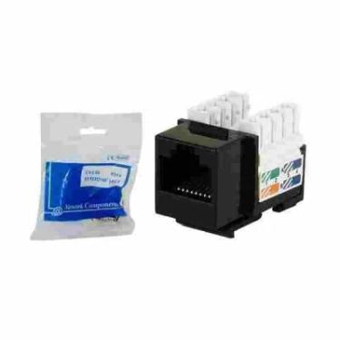Imagem de Keystone Jack Cat5e Rj45 Preto Seccon