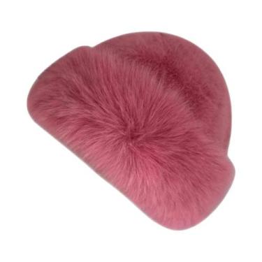 Imagem de Chapéu De Inverno Grosso De Pelúcia, Cor Sólida, Acessório De Moda, À 