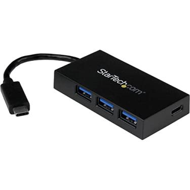 Imagem de StarTech. Hub USB 3.0 com 4 portas – Hub USB 3.1 Geração 1 – USB-C para 1 adaptador USB-C e 3 USB-A – Expansor de porta USB-C (HB30C3A1CFB)
