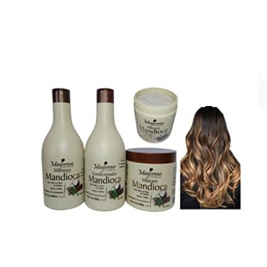Imagem de Kit Mandioca Naturiun Maycrene Shampoo Condicionador Máscara (500ml cada)