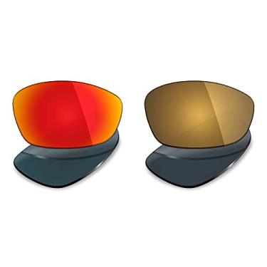 Imagem de 2 pares de lentes polarizadas de substituição para óculos de sol Oakley Straight Jacket 2007 da Mryok - Opções