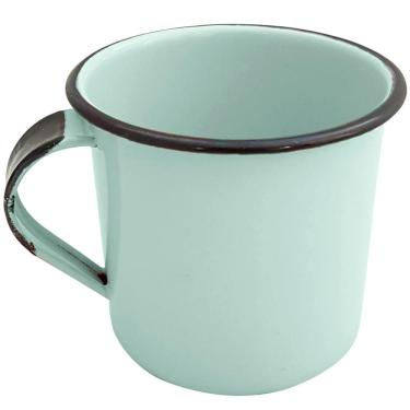 Imagem de Caneca Esmaltada Xícara de Café Chá 400ml Caneca Agata Verde Baby