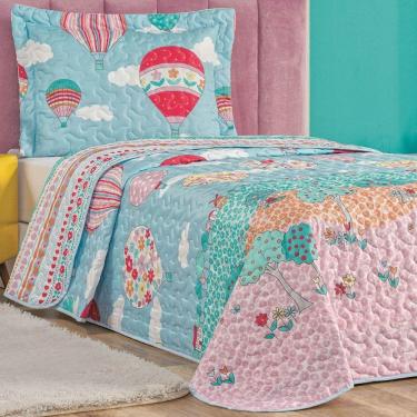 Imagem de Colcha Solteiro Infantil 2 Peças Balão