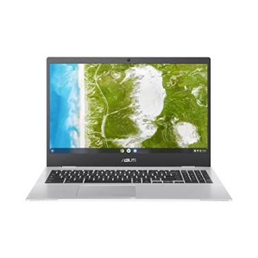 Imagem de ASUS Chromebook CX1, tela NanoEdge Full HD de 15,6", processador Intel Celeron N4500, armazenamento eMMC de 64GB, 4GB de RAM, Chrome OS, prata transparente, CX1500CKA-DH44F