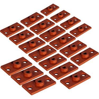 Imagem de Highcraft PLTC38-20 Placa de suspensão de flange de teto rosqueada (tubo), para encanamento DYI e decoração industrial, 1-3/8 L x 3-5/16 L, ferro cobre (pacote com 20), haste revestida com epóxi de