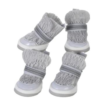 Imagem de Sapatos de cachorro Sandálias de malha respirável refletível no verão de pelúcia de pelúcia de pelúcia de pelúcia de pelúcia