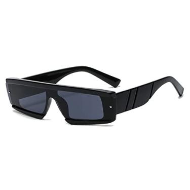 Imagem de Óculos de sol quadrado sem aro feminino punk vintage verde preto tons óculos de sol masculino tendência feminino designer de óculos oculos,preto,mostrar como imagem