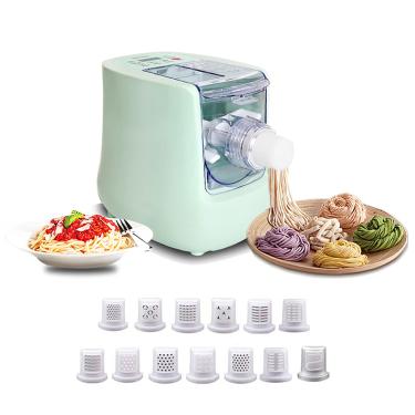 Imagem de MáQuina De MacarrãO EléTrica DoméStica 260w, MáQuina De Fazer MacarrãO AutomáTica, FáCil De Operar, Painel Inteligente, Com 13 Moldes,Blue