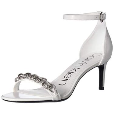 Imagem de Calvin Klein Sapato feminino Reem 2, Branco, infantil, suave, 7