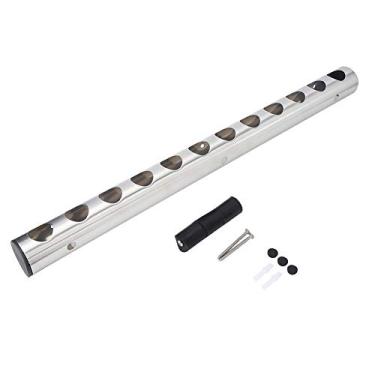 Imagem de Suporte de vinho de parede de 12 furos, prateleira de garrafa de vinho de a?o inoxid¨¢vel, suporte de garrafa de vinho tinto vertical de aduela de barril, para suprimentos de bar dom¨¦stico, Pratel