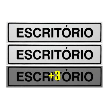 Imagem de Combo 6 Placas De Sinalização Escritório 30x7 Acesso - B-504 F9e