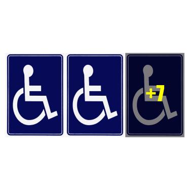 Imagem de Combo 10 Placas De Sinalização Cadeirante 15x20 Acesso - P-29 F9e