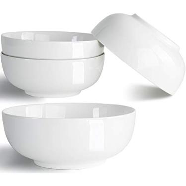 Imagem de Tigelas de sopa, tigelas de salada, tigelas de cereais, tigelas de macarrão, tigelas de pho, tigelas de porcelana durável, conjunto de 4, 18 cm