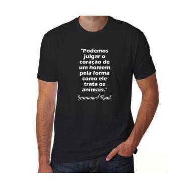 Imagem de Camiseta Proteção Dos Animais Immanuel Kant Filosofia - Tritop Camiset