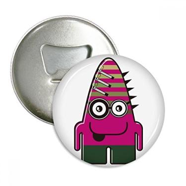 Imagem de Emblema Multifuncional Universe Alien Monster Pink Monster Abridor de Garrafas Ímã de Geladeira