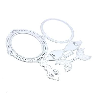 Imagem de KSCRAFT Estênceis de corte de metal grande espelho portátil para scrapbooking/álbum de fotos em relevo decorativo DIY cartões de papel DIY