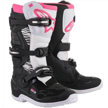 Imagem de Bota Alpinestars Stella Tech 3 - Preto/Branco/Rosa