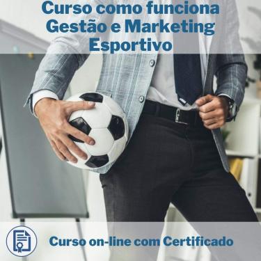 Imagem de Curso Online em videoaula de como funciona Gestão e Marketing Esportivo com Certificado + 2 brindes