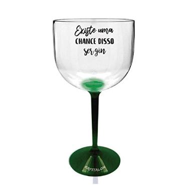 Imagem de Taça Gin Bicolor Verde Acrílico Personalizada - Chance de Ser Gin