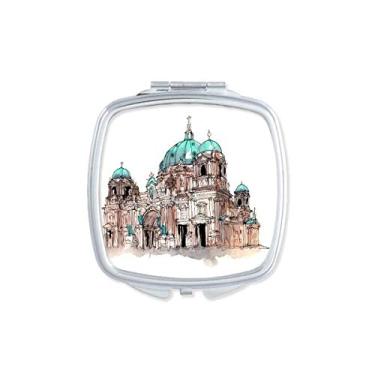 Imagem de Catedral de Berlim na Alemanha Espelho Portátil Compacto Bolso Maquiagem Dupla Face Vidro