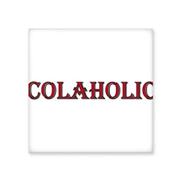 Imagem de Palavra estilosa colaholic Art Deco presente azulejo de cerâmica brilhante decalque de pedra adornada tijolo vitrificado