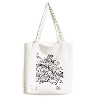 Imagem de Masterpiece Bolsa de lona The Romance Three Kingdoms Bolsa de compras casual