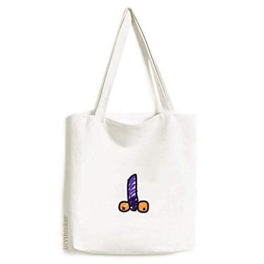 Imagem de Just Oranges with Eggplant Drawing Funny Tote Canvas Bag Shopping Satchel Casual Handbag