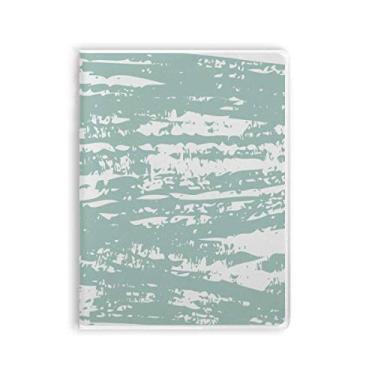 Imagem de Caderno de arte abstrata de tinta verde capa de goma Diário capa macia