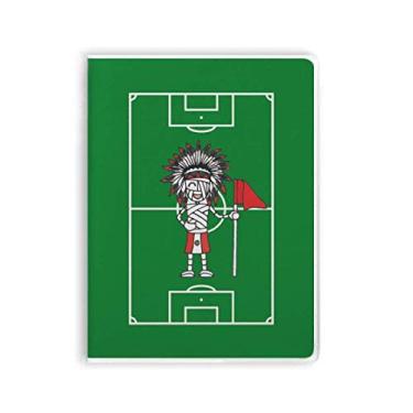 Imagem de Diário de capa macia para notebook com bandeira vermelha da mamãe de futebol do chefe peruano