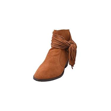 Imagem de Schutz EUZABIA BOOTIE WOOD TAN LEATHER ANKLE BOOTIES (6.5)
