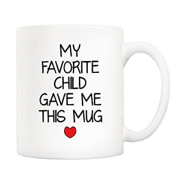 Imagem de 5Aup My Favorite Child Gave Me This Mug , Dia dos Pais Engraçado e Dia das Mães Copo de Mãe de Filha, Filho, Crianças - Novidade para Pais, Homens, Mulheres 325 ml