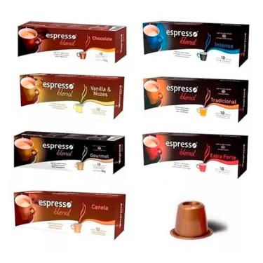 Imagem de Kit 70 Cápsulas para Nespresso Espresso Blend - Cápsulas de Café em Vários Sabores