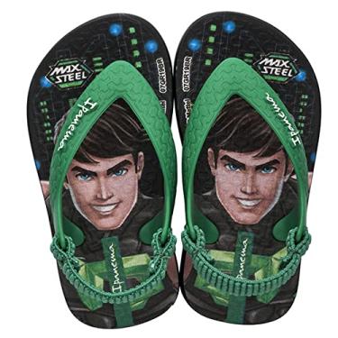Imagem de Chinelo Original Ipanema Infantil 26349 Max Steel Preto/Verde 17/18