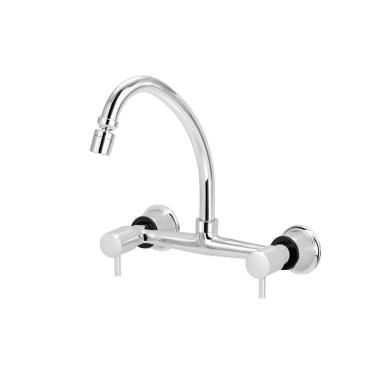 Imagem de Torneira Misturador Cozinha Parede Arejador Articulado 1/4V.