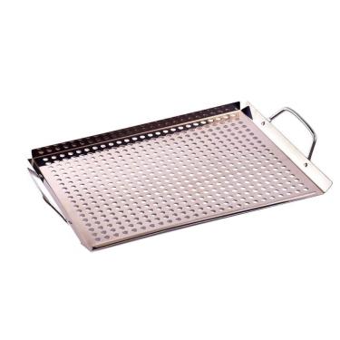 Imagem de Bandeja Grelha Churrasqueira Legumes Peixe Steak Inox Prana